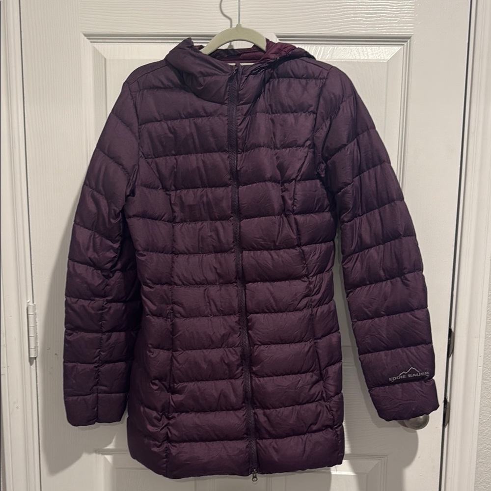 Eddie Bauer - Women's Purple Puffer Jacket with Hood